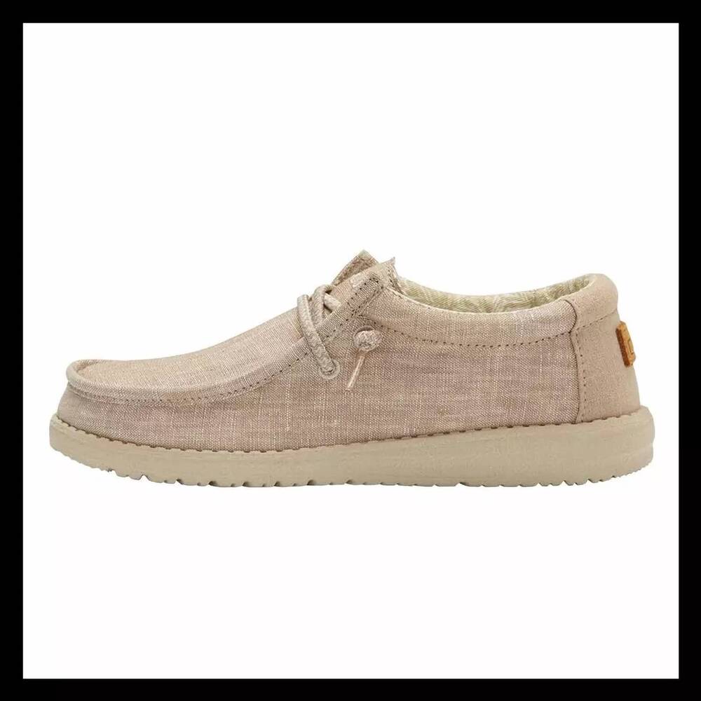 NEW HEY DUDE kid's wally loafers in beige